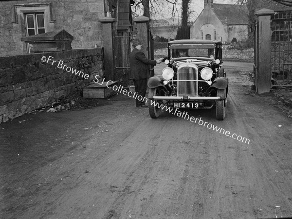 RAILWAY TOLL BRIDGE AT FIDDOWN COLLECTING TOLLS FROM CAR